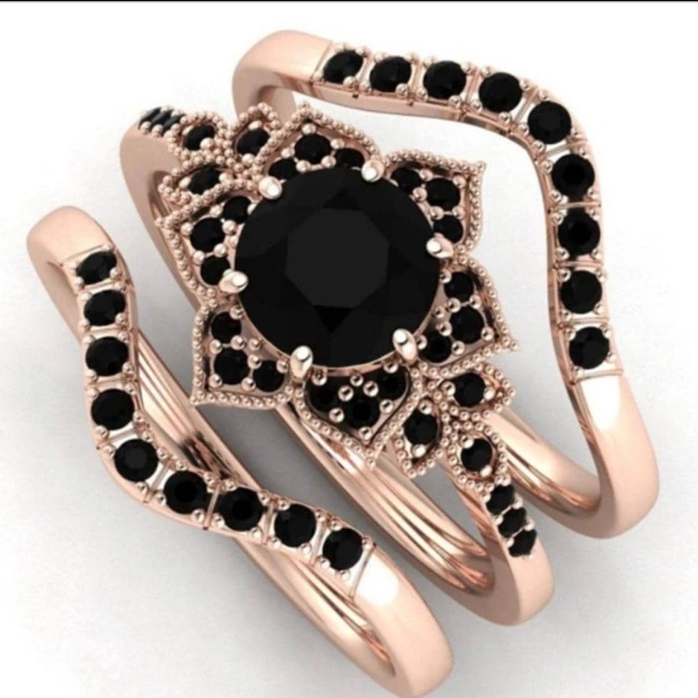 Emerald Wedding Ring - image 1